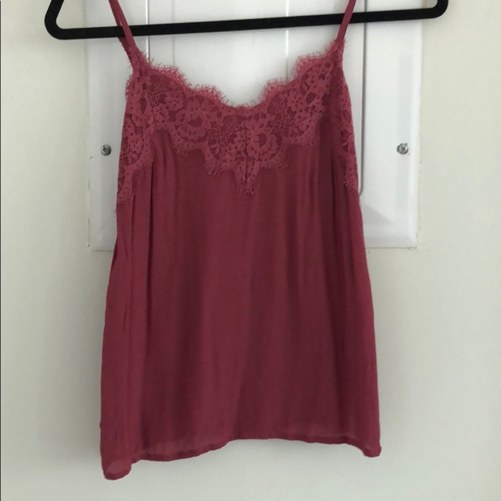Mauve pink lace cami